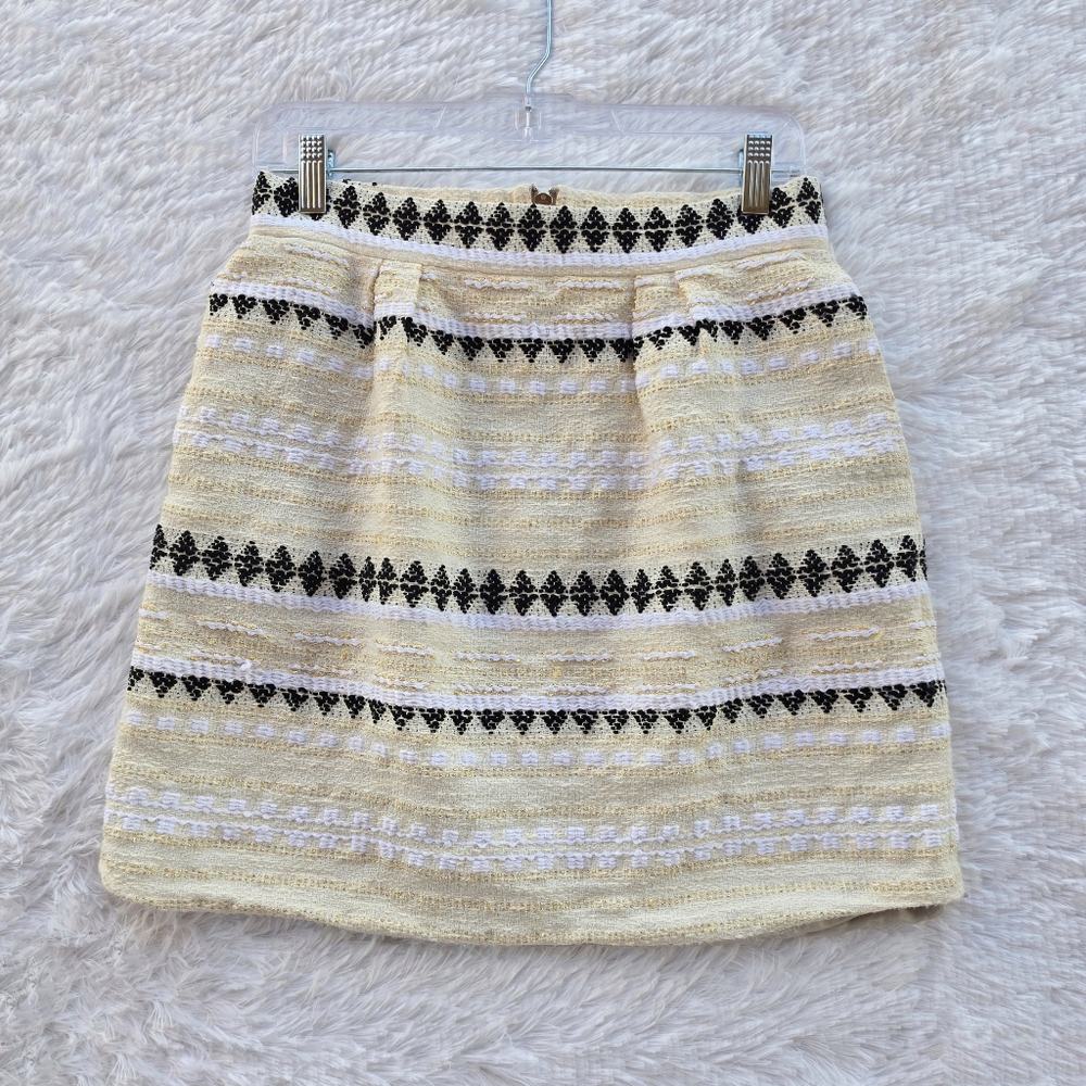 Anthropologie Nomad by Morgan Carper Goldflec Jacquard‎ Mini Skirt